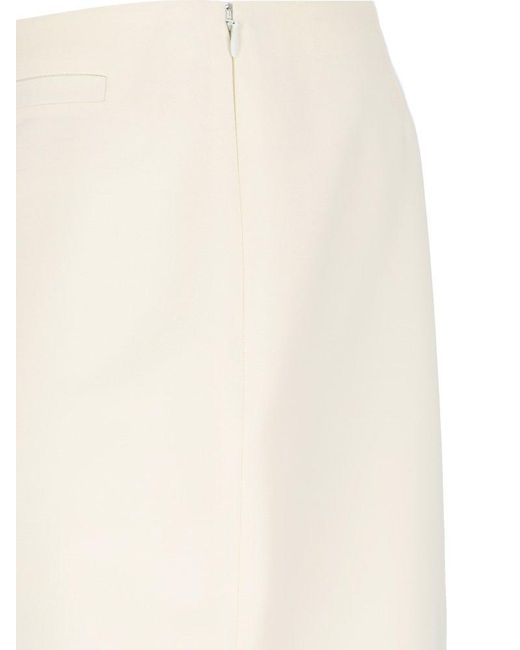 Givenchy White Asymmetrical Maxi Skirt