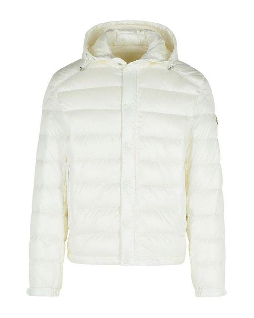Moncler White Gliere Logo Patch Padded Jacket for men