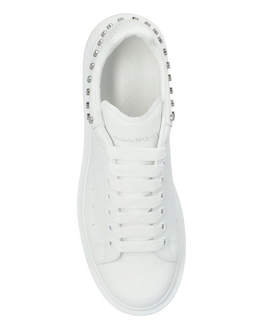 Alexander McQueen White Studded Low-Top Sneakers for men