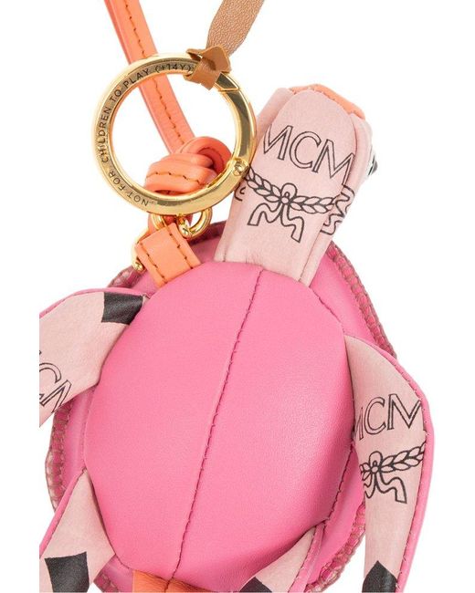 MCM Pink Keychain With A Turtle-Shaped Charm for men