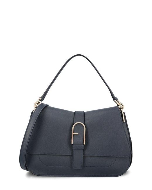 Furla Blue Medium Flow Tote Bag