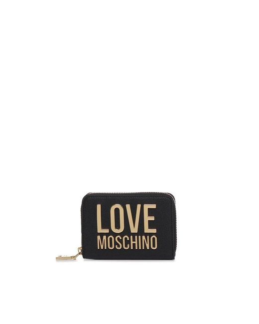 Moschino White Metallic Logo Wallet
