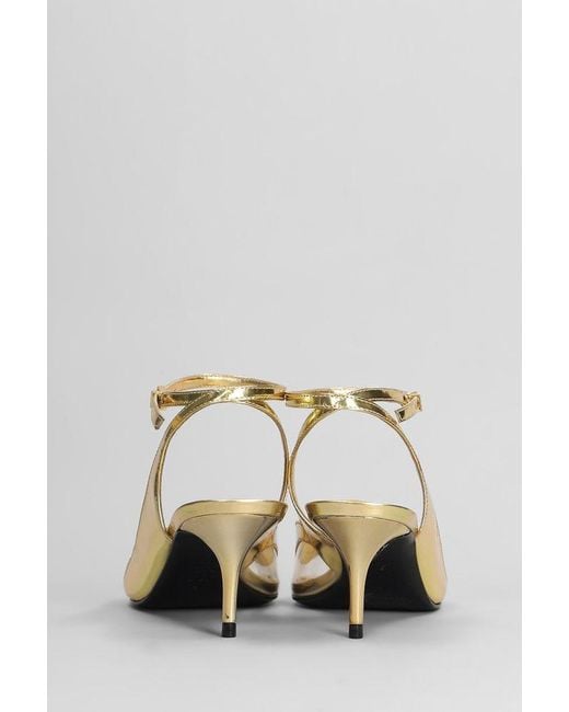 SCHUTZ SHOES Metallic Slingback Sandals