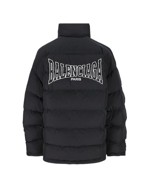Balenciaga Cocoon Kick Reversible Puffer Jacket in Black for