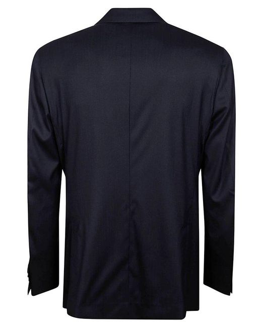 Isaia Blue Single-Breasted Blazer Jacket for men