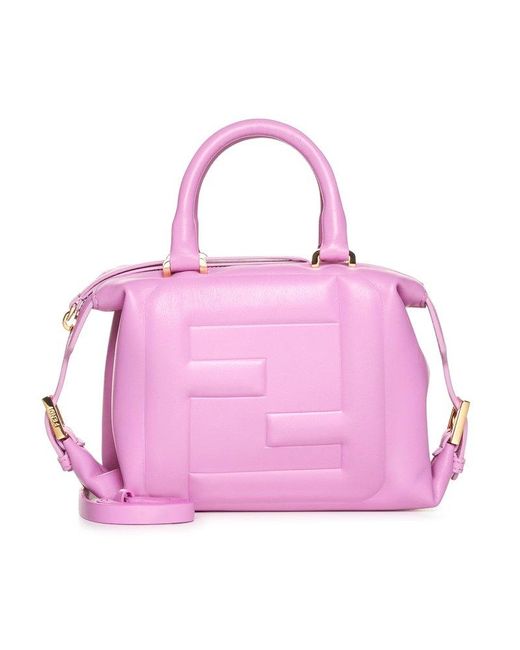 Fendi Pink Ff Cube Nappa Leather Mini Bag