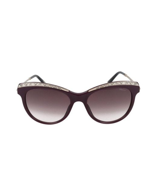 Chopard Purple Cat-eye Frame Sunglasses