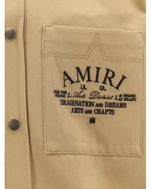 Amiri Natural Cotton Arts District Camp Shirt for men