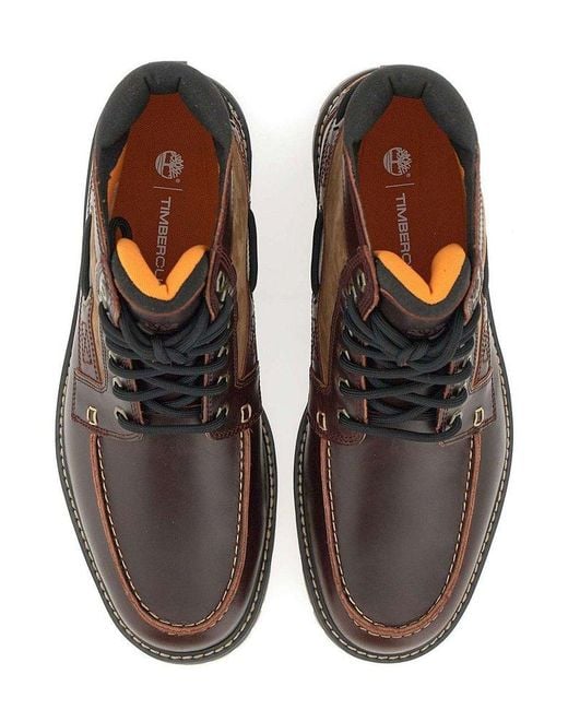Timberland Brown Lace-Up Boots for men