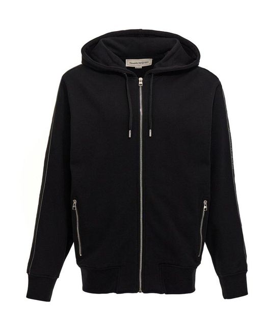 パーカー・フーディ alexander mcqueen HOODED SWEATSHIRT WITH ZIP McQueen Drawstring Zip Up Hoodie in Blue for Men | Lyst Canada
