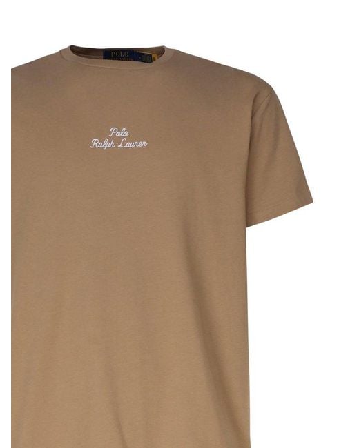 Polo Ralph Lauren Natural T-Shirt With Embroidery for men