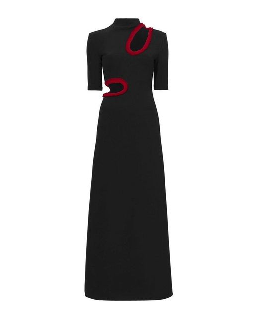 Proenza Schouler Black Cut-out Detailed Midi Dress