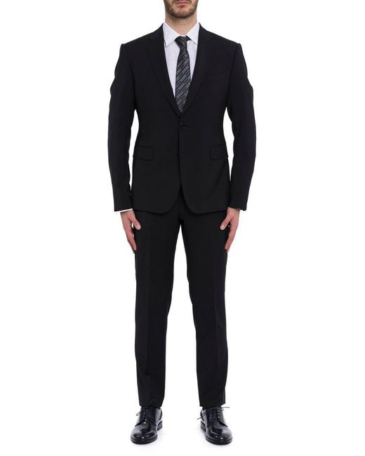 Emporio Armani Two-piece Tailored Suit in Black for Men | Lyst Canada