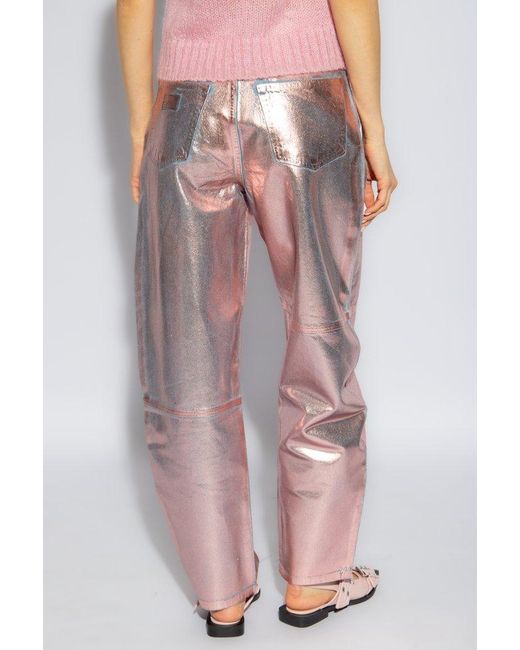 Ganni Pink 'Balloon' Type Jeans