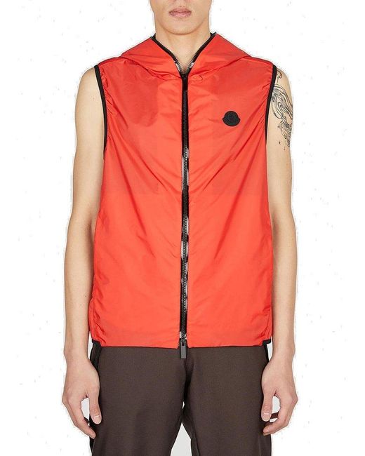 Moncler Pink Pakito Hooded Gilet for men