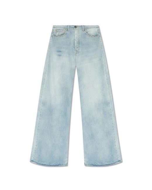Vetements Blue Jeans With Wide Legs, for men
