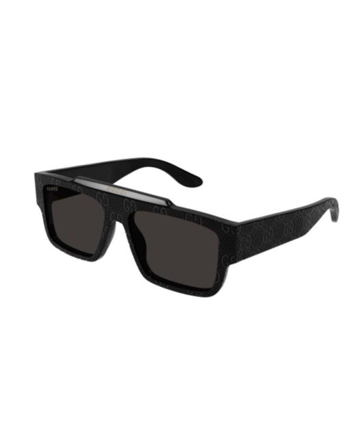 Gucci Black Rectangular Frame Sunglasses for men