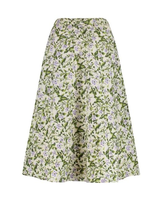 Weekend by Maxmara Green Orme Floral Patterned Skirt