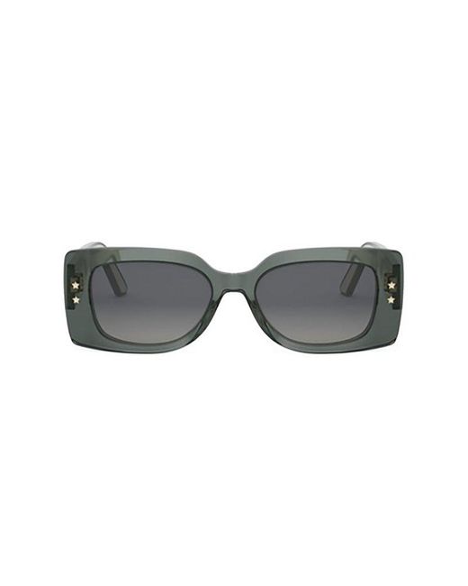 Dior Gray Rectangle Frame Sunglasses