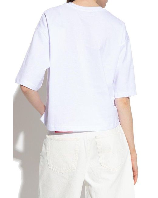 DIESEL T-angie T-shirt With Peekaboo Logo White