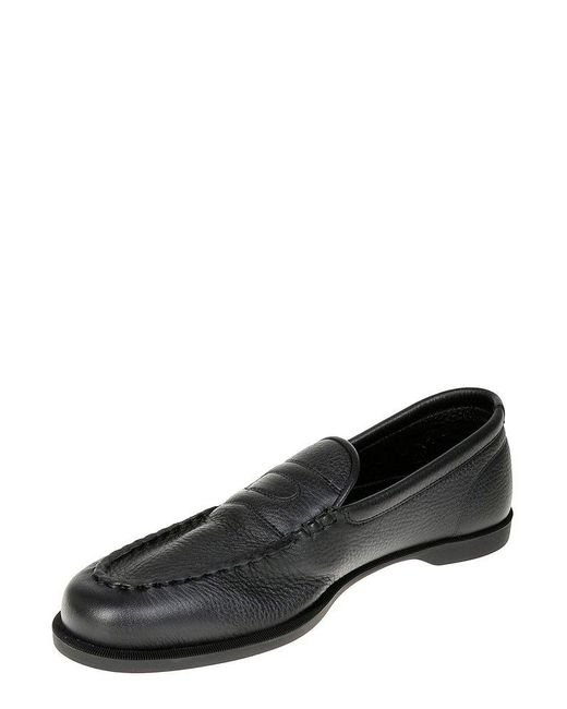 John Lobb Black Slip-On Loafers for men