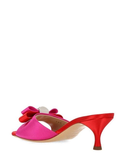 Casadei Red Bow Embellished Sandals