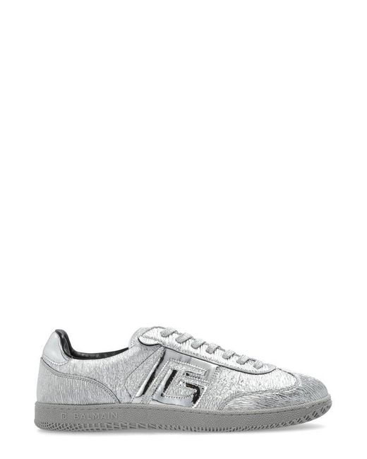 Balmain Gray Swan Low-top Sneakers for men