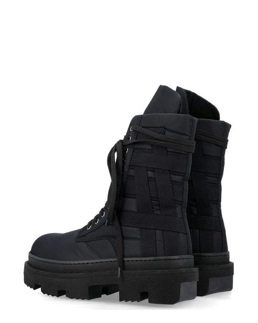 Rick Owens Black Army Megatooth Ankle Boots for men