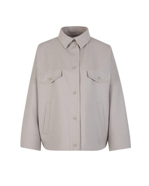 Herno Gray Double Layer Wool Jacket
