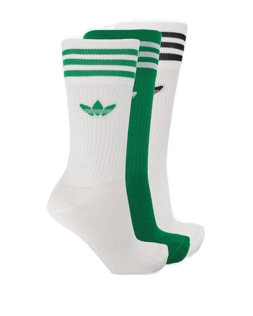 Adidas Originals Green Socks 3-pack for men