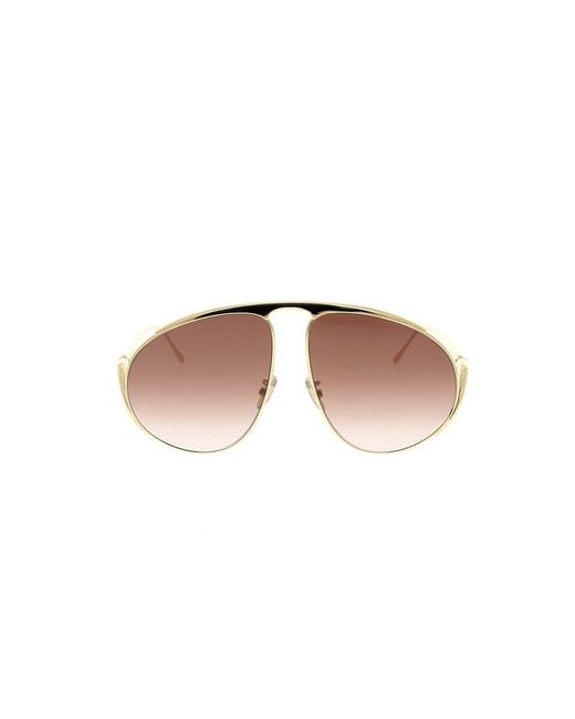 Loewe Black Hillock Aviator Frame Sunglasses