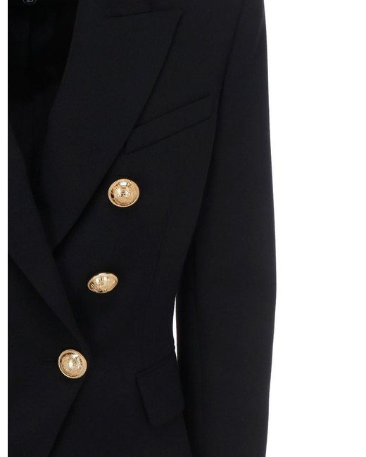 Balmain Black Buttoned Tailored Blazer