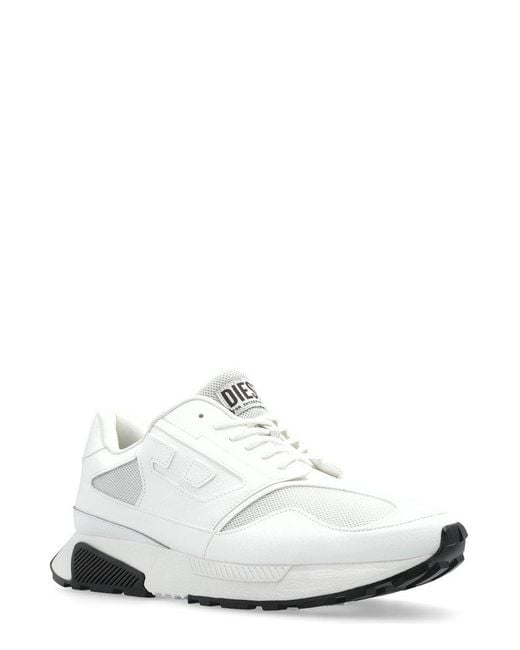 DIESEL White S-Tame-D Running Lace-Up Sneakers for men