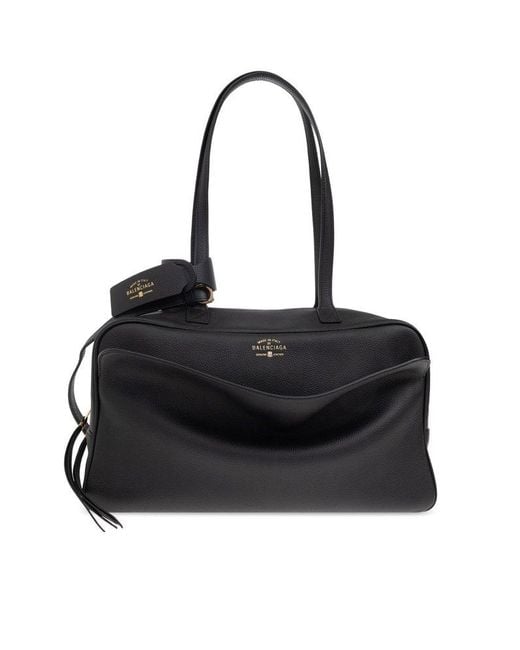 Balenciaga Black Shoulder Bag Carrie Medium