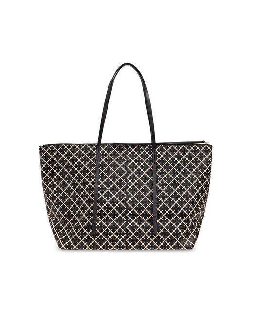 By Malene Birger Black Signature Pattern Tote Bag