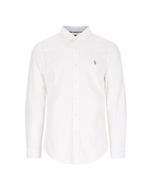 Polo Ralph Lauren White Logo Shirt for men