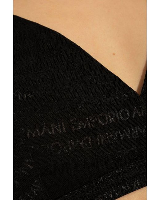 Emporio Armani Black Bra With Logo