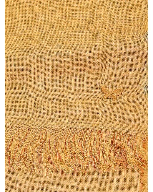 Weekend by Maxmara Orange Butterfly Embroidered Stole
