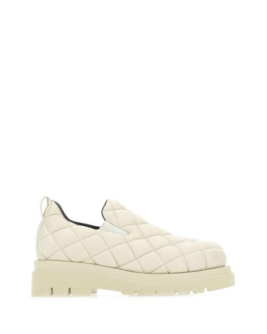 Bottega Veneta White Quilted Slip On Shoes for men
