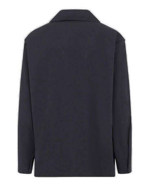 Lemaire Blue Four Pockets Jacket for men