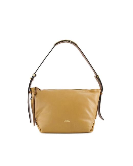 Isabel Marant Brown Leyden Zipped Shoulder Bag