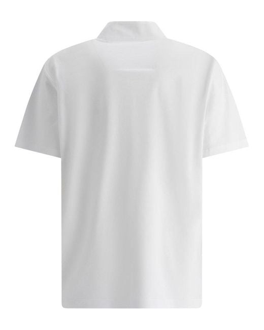 Givenchy White Button Detailed Short Sleeved T-Shirt