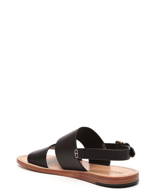 Dolce & Gabbana Black Double Strap Flat Sandals for men