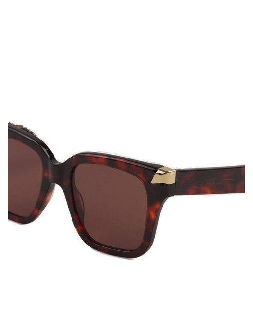 Alexander McQueen Brown Square Frame Sunglasses