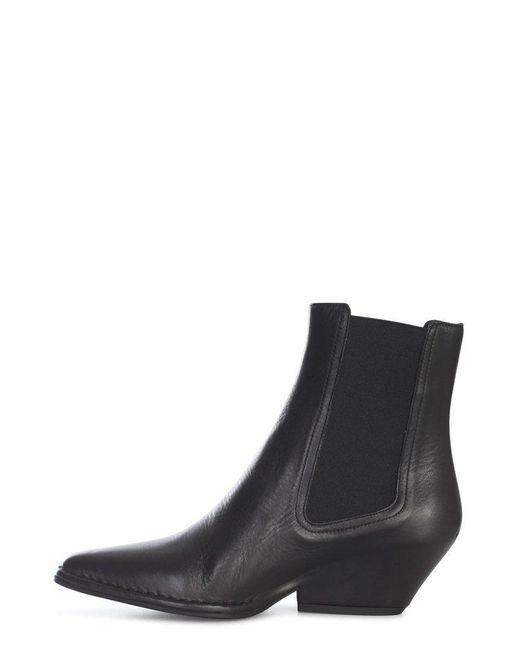 Roberto Del Carlo Black Wedge Ankle Boots