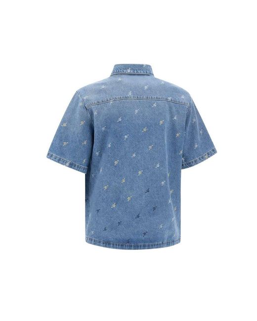 Axel Arigato Blue Milescotton Denim Shirt for men