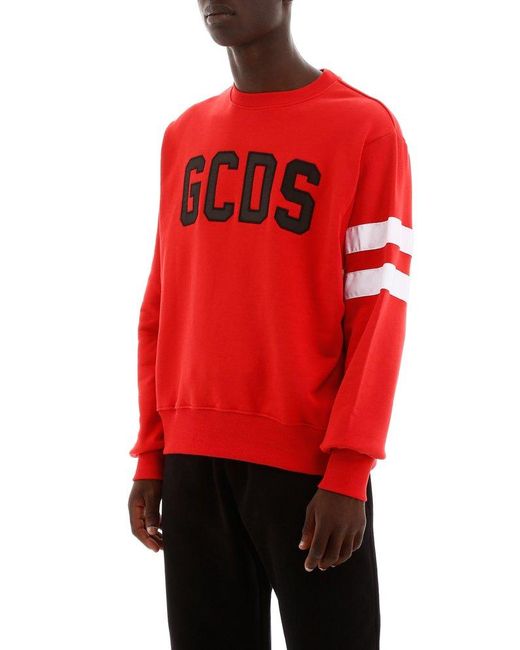 Gcds Red Logo Varsity Sweatshirt for men