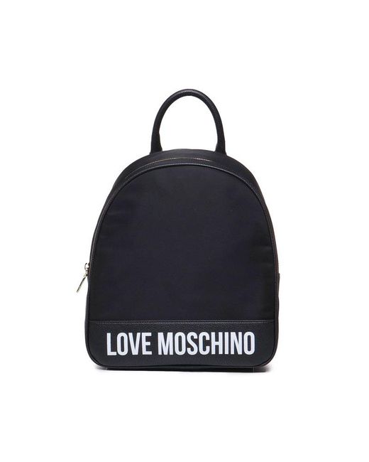 Love Moschino Blue Backpack With Print