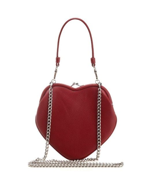 Vivienne Westwood Red Belle Heart Shape Clutch Bag