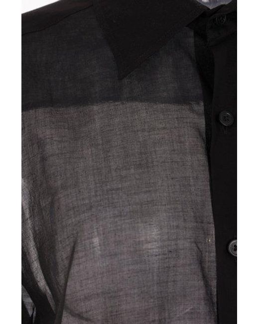 Ann Demeulemeester Black Gabi Long Draped Shirt